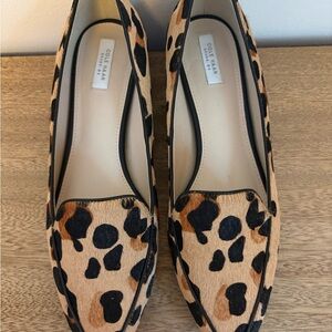 Cole Haan Women's Tan and Black Animal Print Loafers NWOT